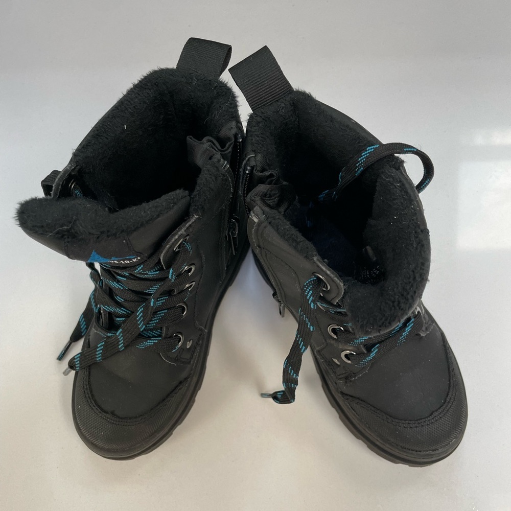Snow boots Winter boys 9 black warm sneakers shoes kids waterproof Toddler H&M W